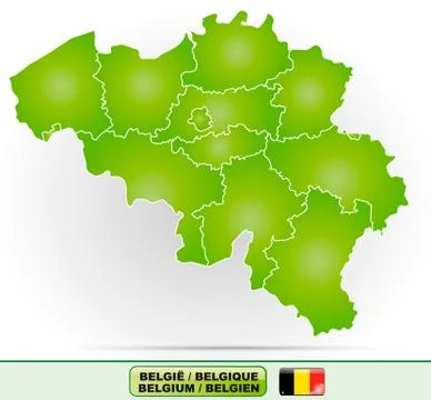 Map of belgium Stock Illustration