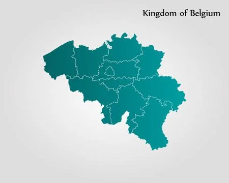 Map of Belgium Stock Illustration