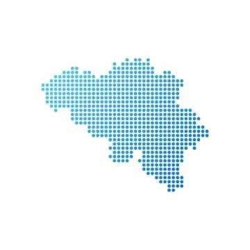 Map of Belgium Stock Illustration