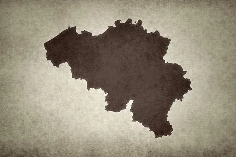 Map of Belgium on a paper Stock Illustration