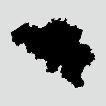 Map of belgium with territories Ilustración de archivo