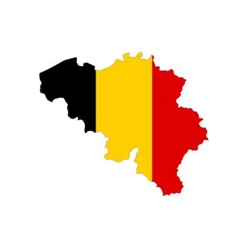 Map of Belgium. Vector design isolated on white background. Stock Illustration
