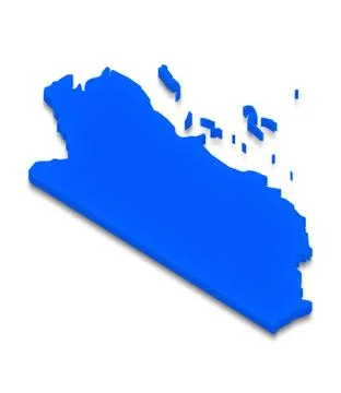 Map of Belize. 3D isometric perspective illustration. Stock Illustration