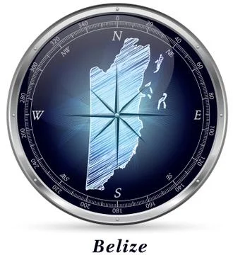 Map of belize with borders Stock Illustration