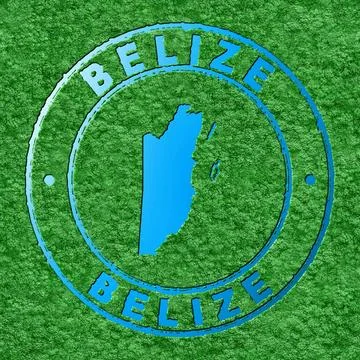 Map of Belize, Forest with Water Map Stock Illustration