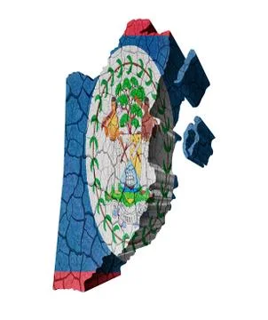 Map of belize Stock Illustration