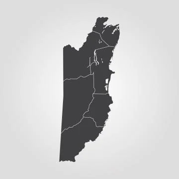 Map of Belize Stock Illustration