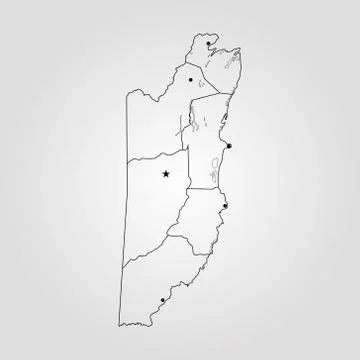 Map of Belize Stock Illustration