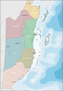 Map of Belize Stock Illustration
