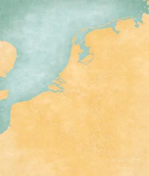 Map of Benelux - Blank map Stock Illustration