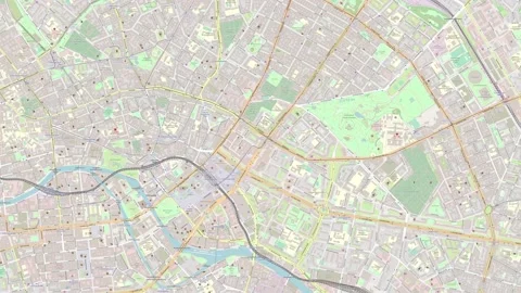 Map of Berlin in Germany 库存影片 168827775
