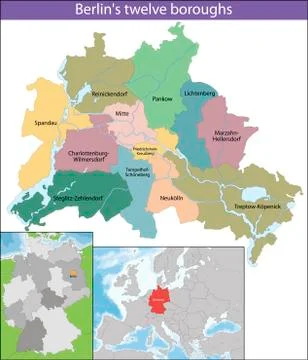 Map of Berlin Stock Illustration