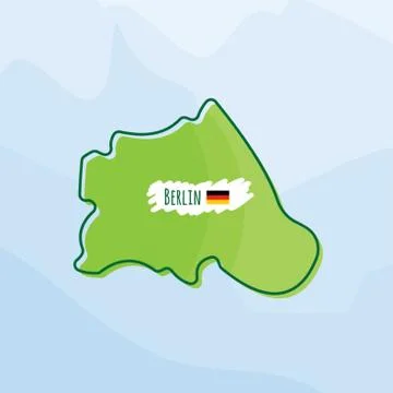 Map of Berlin,Germany Stock Illustration