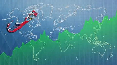Map of Bermuda, financial success Stock Illustration