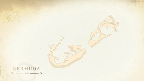 Map of Bermuda Stock Footage 247456761