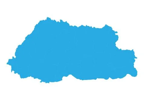 Map of bhutan. High detailed vector map - bhutan. Stock Illustration