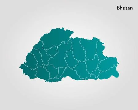 Map of Bhutan Stock Illustration