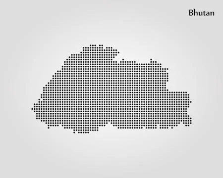 Map of Bhutan. Vector illustration. World map Stock Illustration
