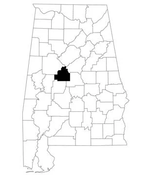 Map of Bibb County in Alabama state on white backround. single County map h.. Stock Illustration