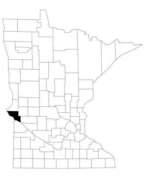 Map of big stone County in Minnesota state on white background. single Coun.. Stock Illustration