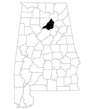 Map of blound County in Alabama state on white backround. single County map.. Stock Illustration