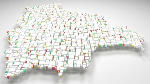 Map of Bolivia Stock Footage 83099873