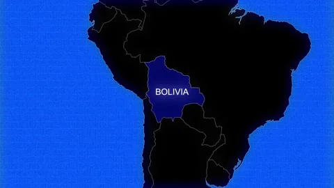 Map Of Bolivia Stock Footage 294573827