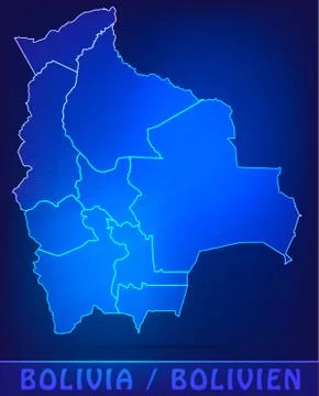 Map of bolivia Stock Illustration