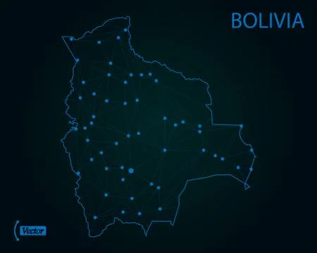 Map of Bolivia. Vector illustration. World map Stock Illustration