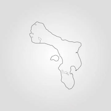 Map of Bonaire Stock Illustration