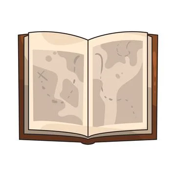 Map book illustration 스톡 일러스트