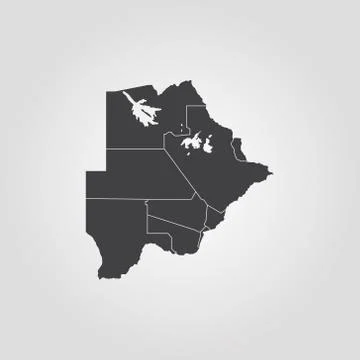 Map of Botswana Illustrazione stock
