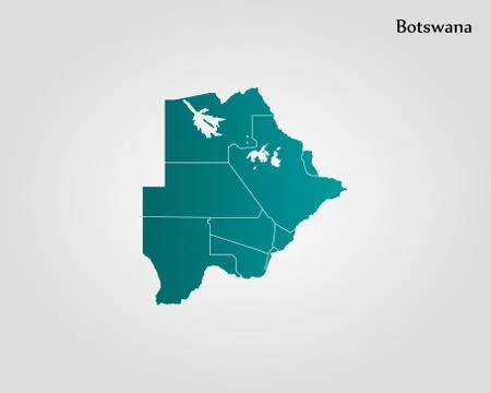 Map of Botswana Stock Illustration