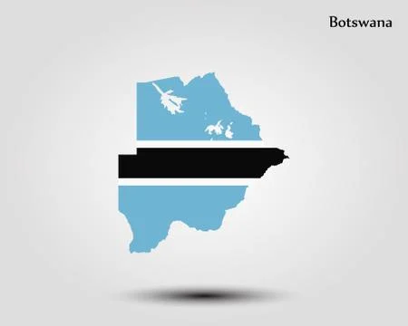 Map of Botswana Stock Illustration