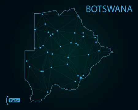 Map of Botswana. Vector illustration. World map Stock Illustration
