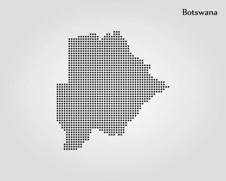 Map of Botswana. Vector illustration. World map Stock Illustration