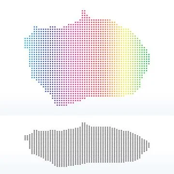 Map of Bouvet Island with Dot Pattern 스톡 일러스트