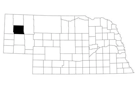 Map of box butte County in Nebraska state on white background. single Count.. Stock Illustration