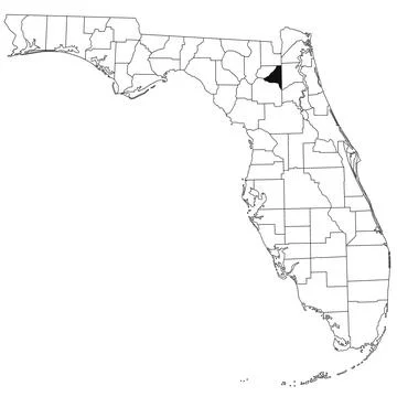 Map of Brad Ford County in Florida state on white background. single County.. Stock Illustration