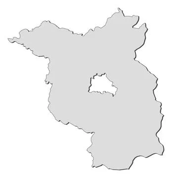 Map of Brandenburg (Germany) Map of the state Brandenburg in Germany. Copy... 스톡 사진