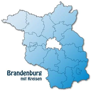 Map of brandenburg Illustrazione stock