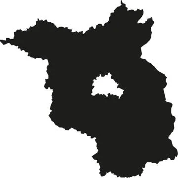 Map of Brandenburg Stock Illustration