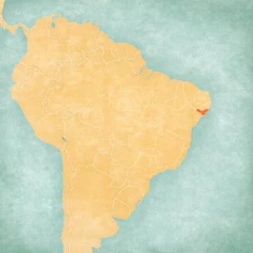 Map of Brazil - Alagoas Stock Illustration