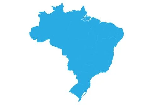 Map of brazil. High detailed vector map -  brazil. Ilustración de archivo