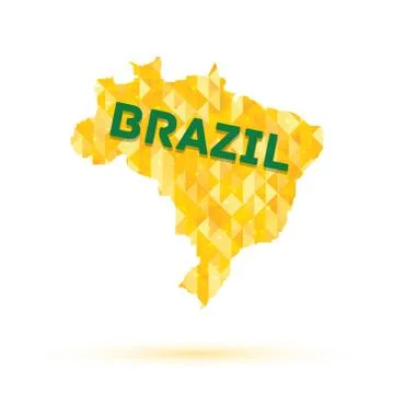 Map of Brazil Stock Illustration