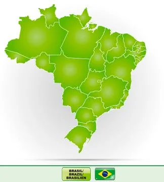 Map of brazil Stock Illustration