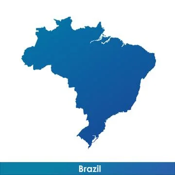 Map of Brazil Stock Illustration