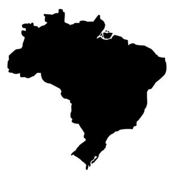 Map of Brazil Stock Illustration