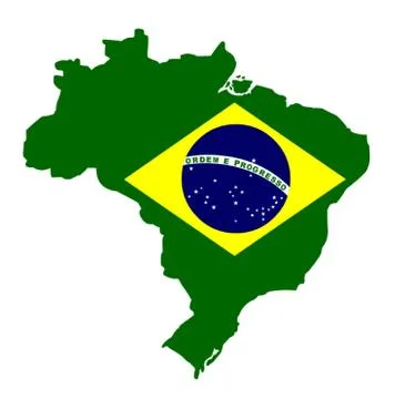 Map of Brazil 库存插图