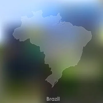 Map of Brazil Illustrazione stock